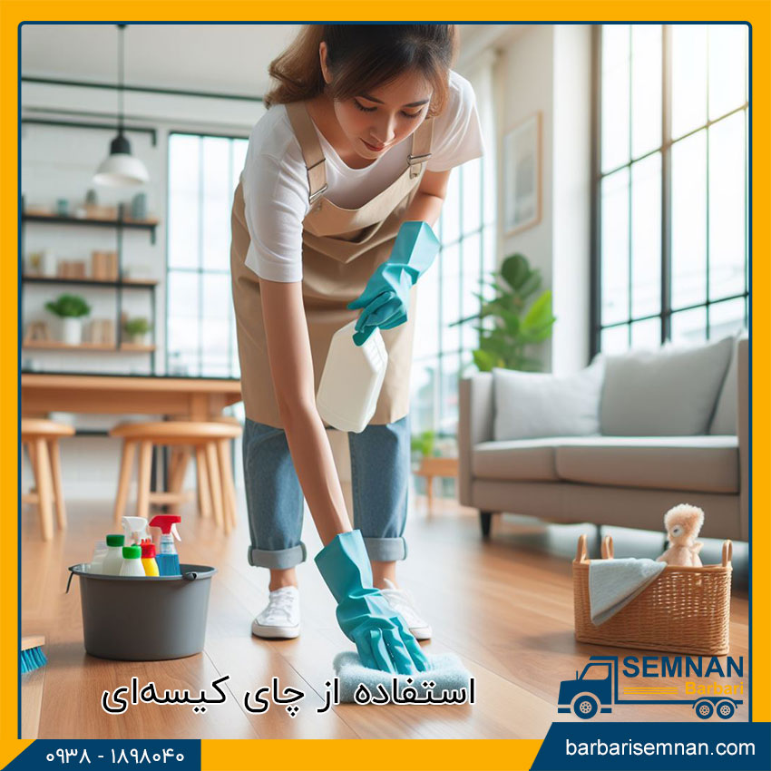 روشهای تمیز کردن پارکت چوبی 4 استفاده از چای کیسهای برای تمیز کردن پارکت